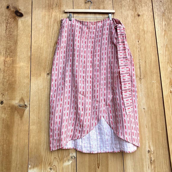 Faherty Pacifica Printed Wrap Skirt Sz XL - Picture 4 of 7